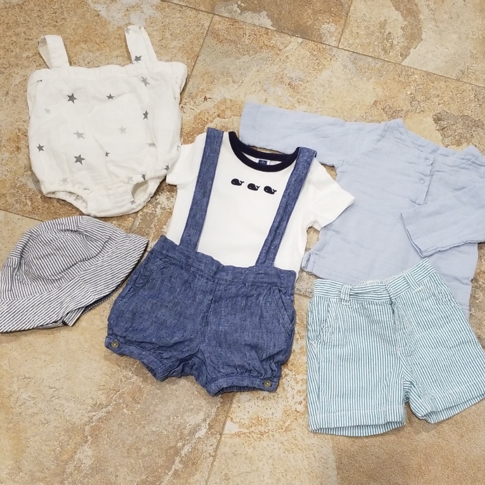 Boys 6 pc high end designer lot Janie & Jack 0-3m - Picture 1 of 7